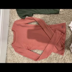 holister tight fit long sleeve shirt